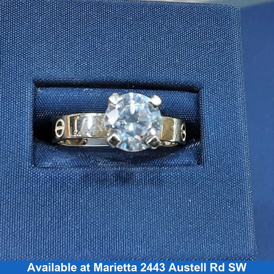 Women's Ring - Solitaire - Yellow Gold 14k (.585) 2.7 grams Size 7