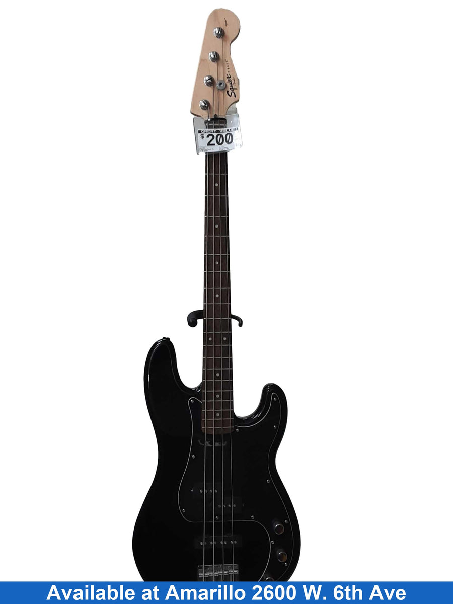 Squire P Bass Black Electric Bass Guitar
