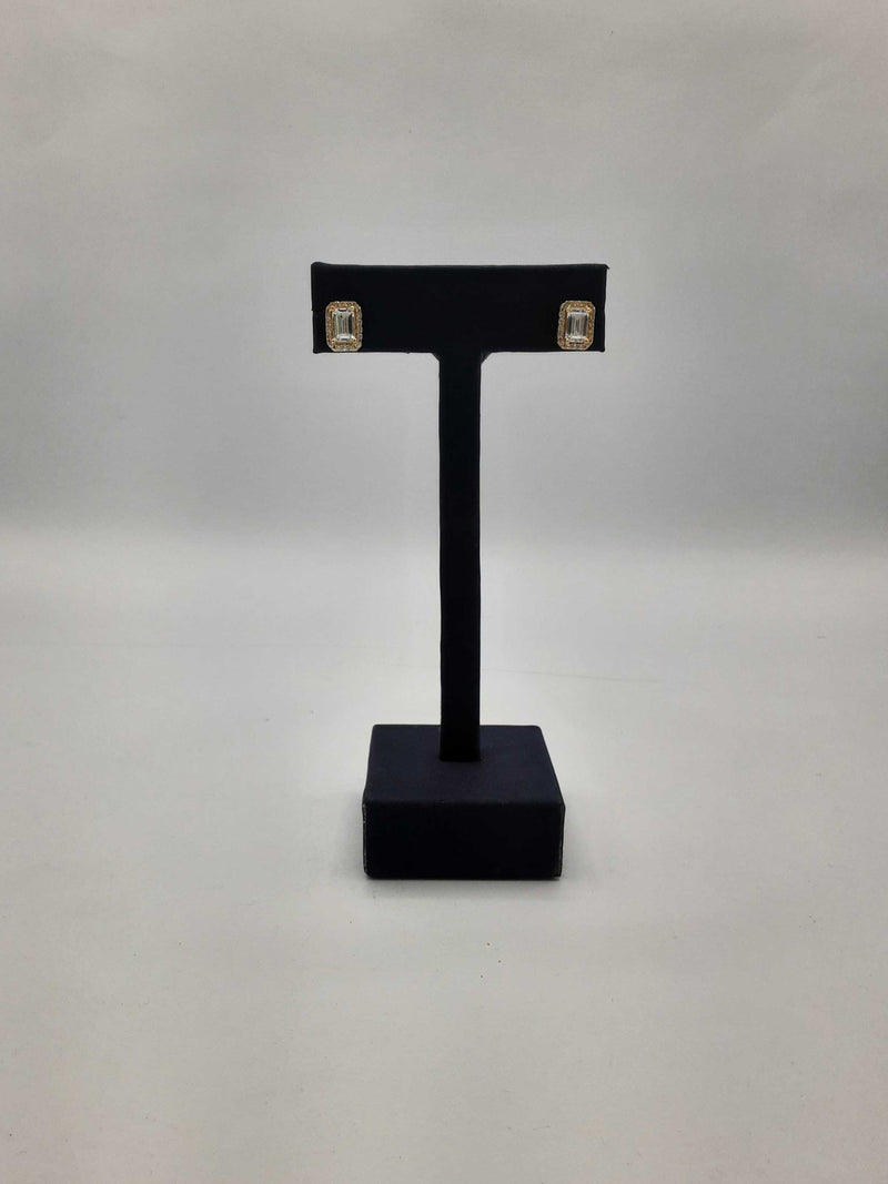 14kt Cubic Zirconium Stud Earrings