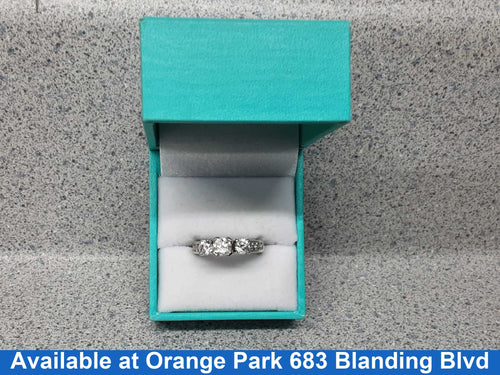 Ring - Engagement Set - White Gold 14k (.585) 4.7 grams Size 6.5