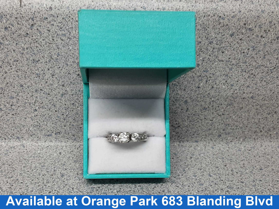 Ring - Engagement Set - White Gold 14k (.585) 4.7 grams Size 6.5
