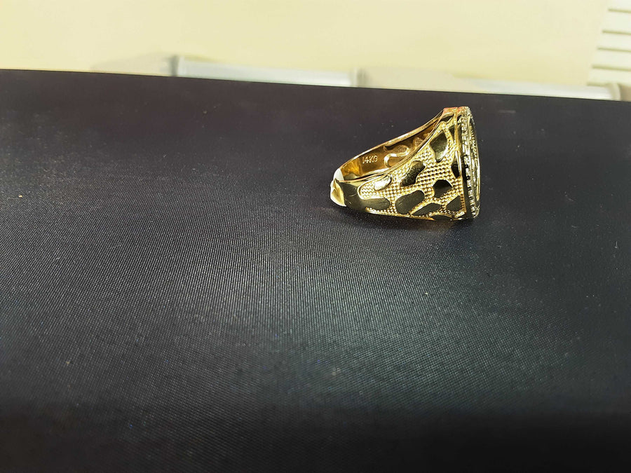Men's Ring - Yellow Gold 14k (.585) 12.7 grams Size 12.5