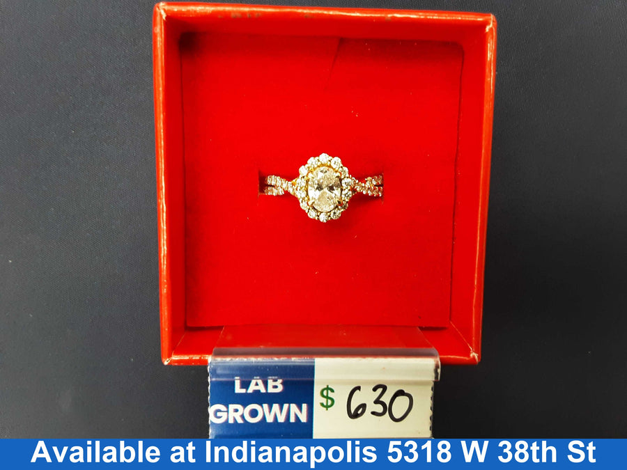 Ring - Engagement Set - Yellow Gold 14k (.585) 3.4 grams Size 7