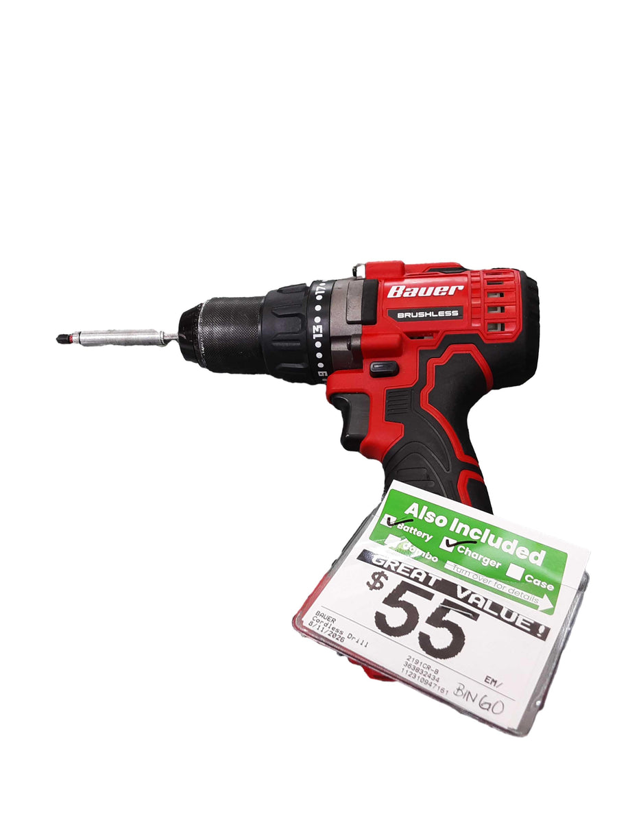 Bauer 2191cr-b Red Cordless Standard Drill