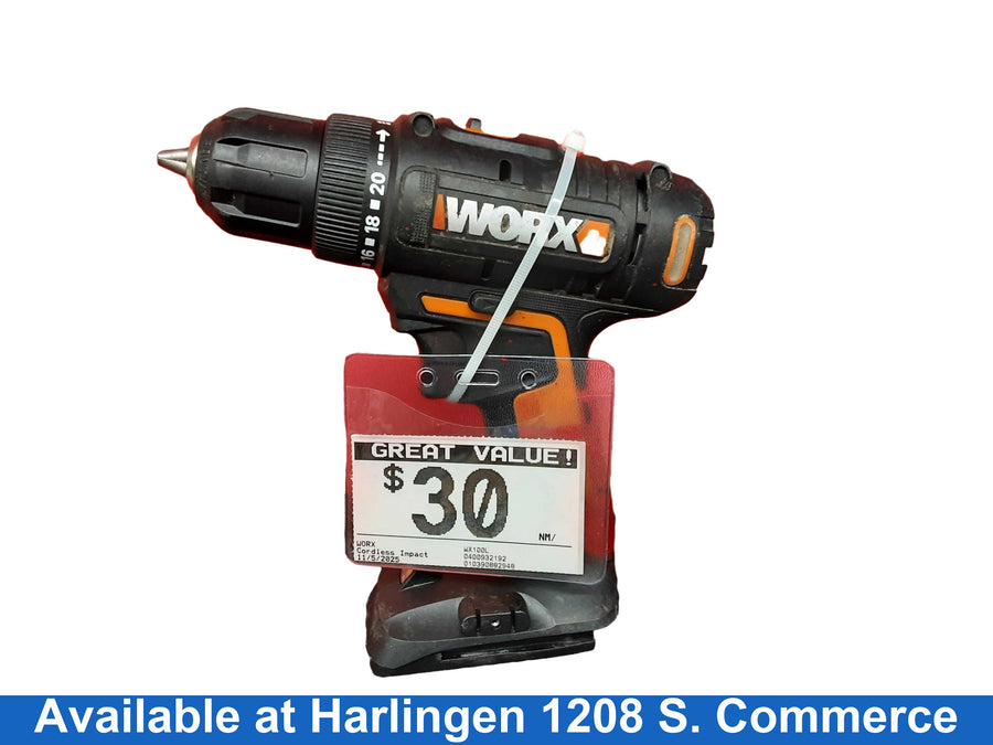 Worx Wx100l Black Cordless Impact Drill