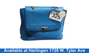 Mcm Lady Top Handle Twoway Satchel Blue Purse / Handbag