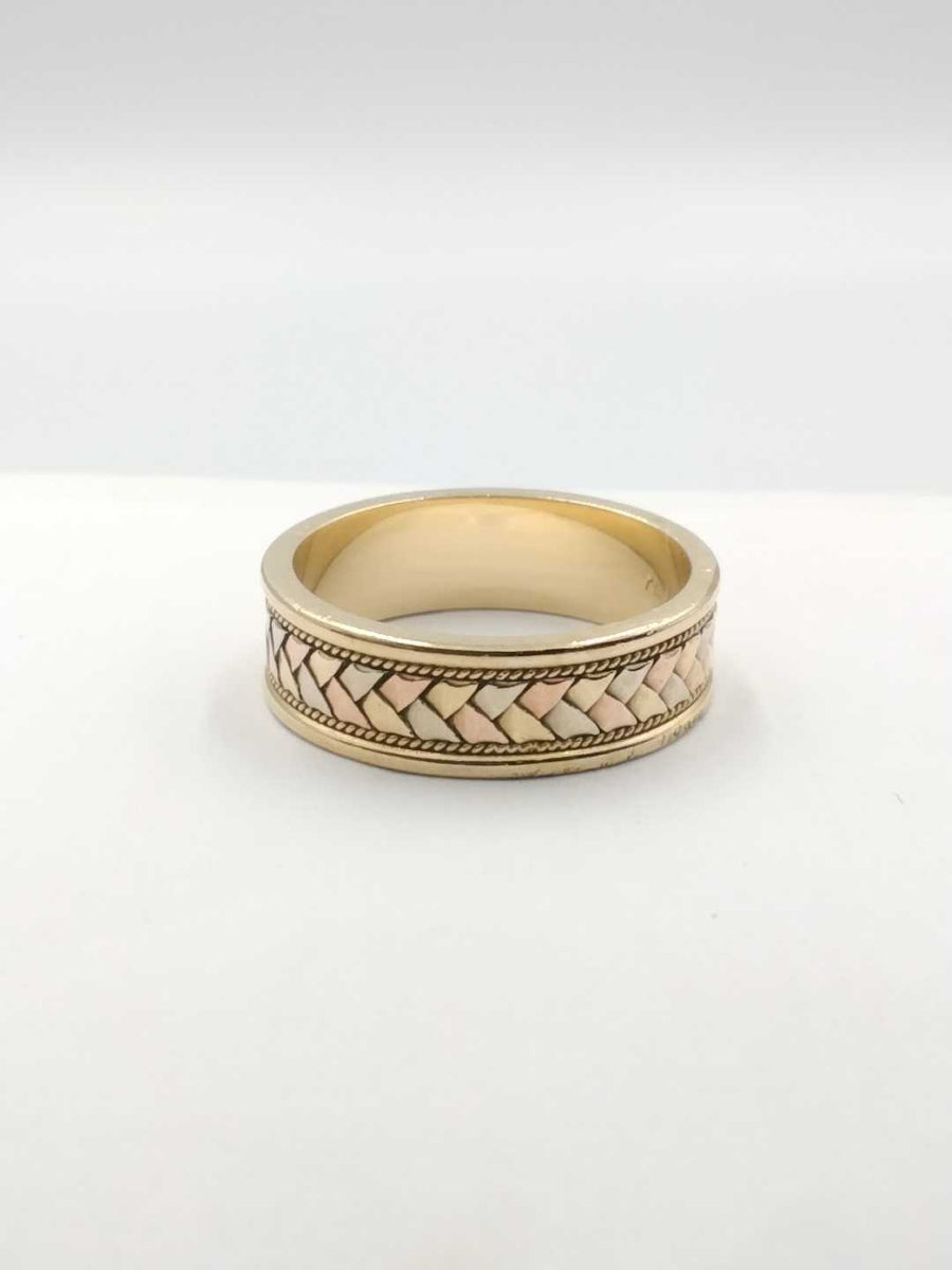 Ring - Wedding Band - Yellow Gold 14k (.585) 8.9 grams Size 6.5