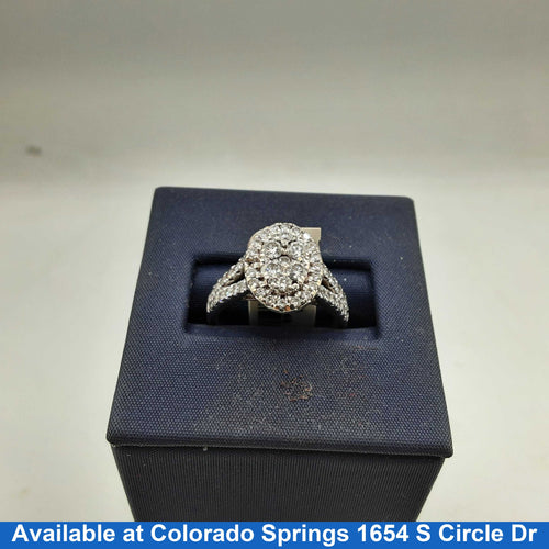 Ring - Engagement Set - White Gold 14k (.585) 3.7 grams Size 5.5
