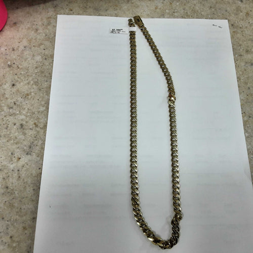 Cuban Link Chain - Yellow Gold 10k (.417) 21.6 grams 23 inch