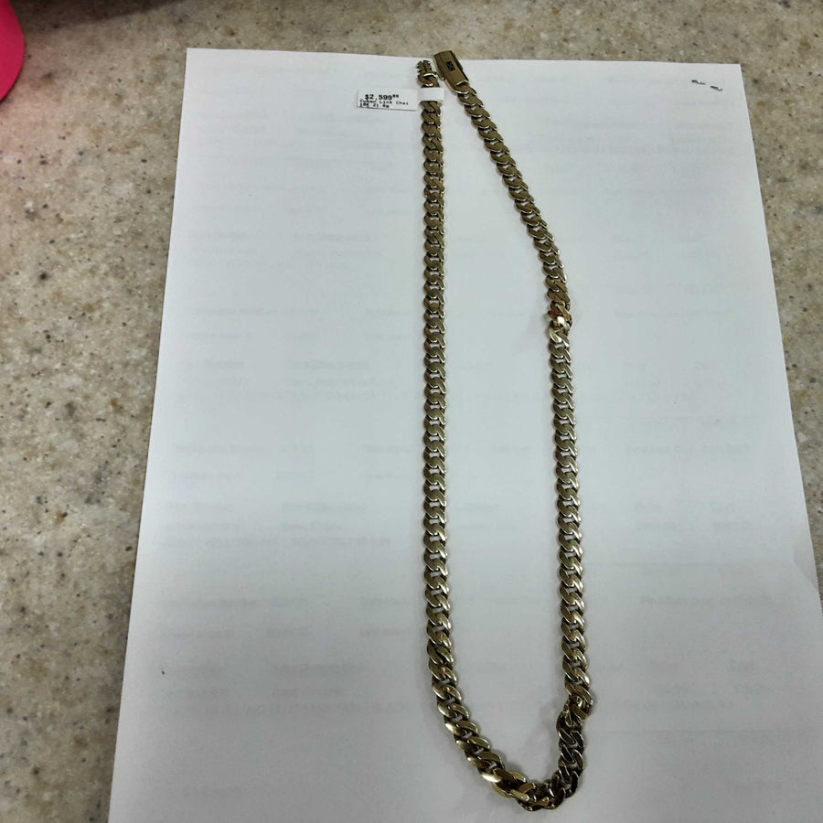 Cuban Link Chain - Yellow Gold 10k (.417) 21.6 grams 23 inch
