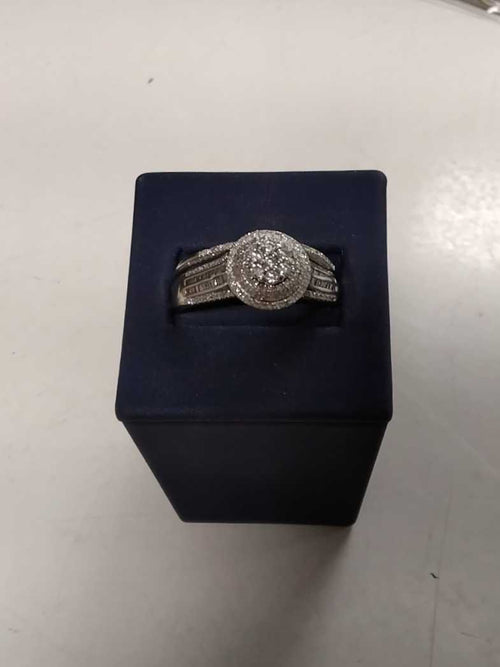 Ring - Engagement Set - White Gold 10k (.417) 7 grams Size 12