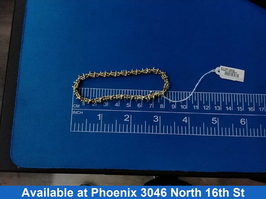 Tennis Bracelet - Yellow Gold 14k (.585) 11.1 grams 9 inch