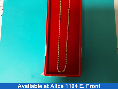 Rope Chain - Yellow Gold 10k (.417) 4.6 grams 16 inch