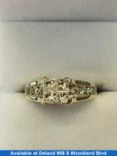 Ring - Wedding Set - White Gold 14k (.585) 6.8 grams Size 8