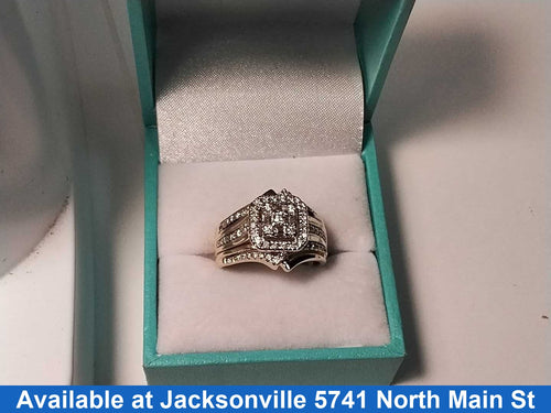 Ring - Wedding Set - Yellow Gold 10k (.417) 8 grams Size 7.5