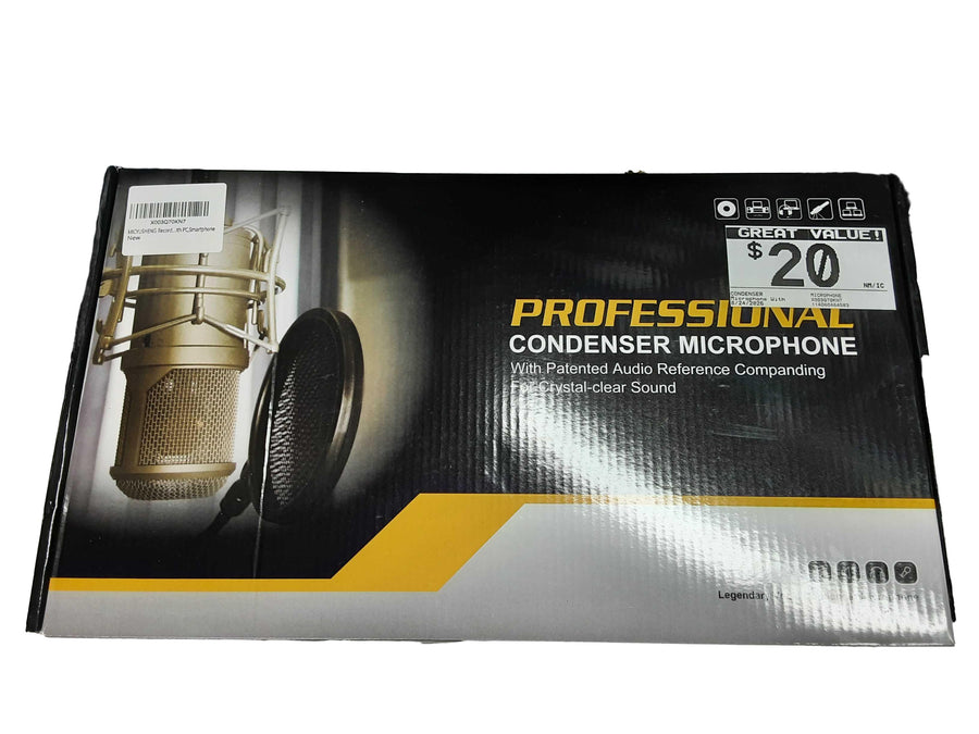 Condenser Microphone Black Corded Microphone