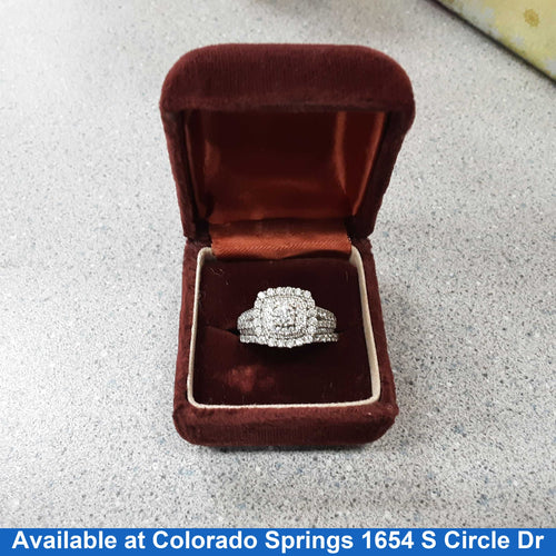 Ring - Engagement Set - White Gold 10k (.417) 6.6 grams Size 9
