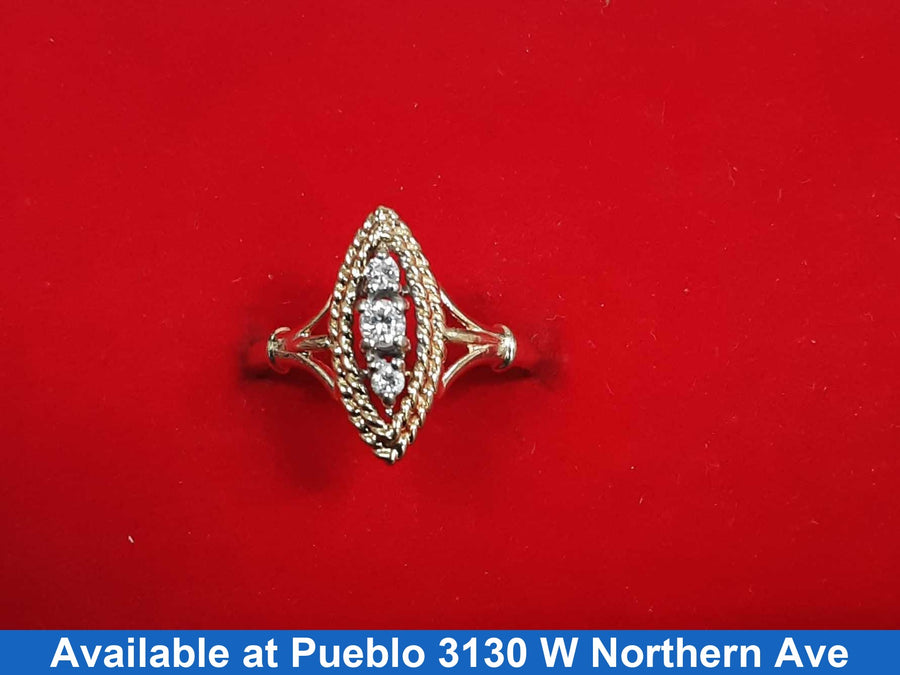 Women's Ring - Yellow Gold 14k (.585) 2.3 grams Size 6