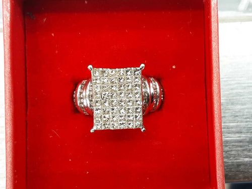 Ring - Engagement Set - White Gold 14k (.585) 8.3 grams Size 9.5