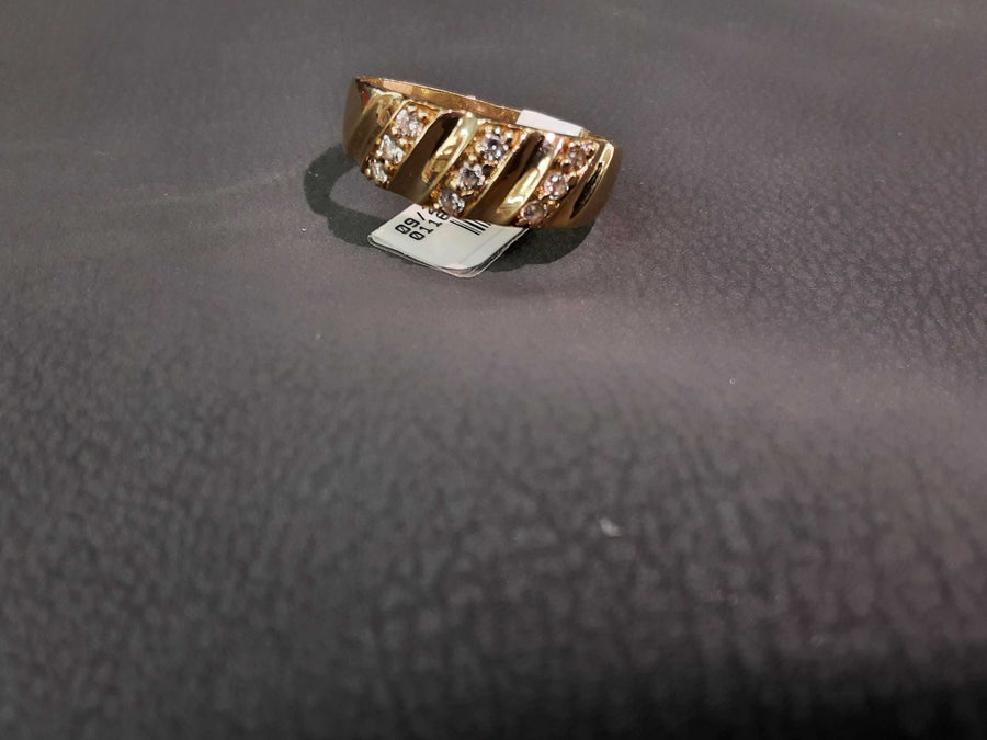 Ring - Wedding Band - Yellow Gold 10k (.417) 4.3 grams Size 11.5