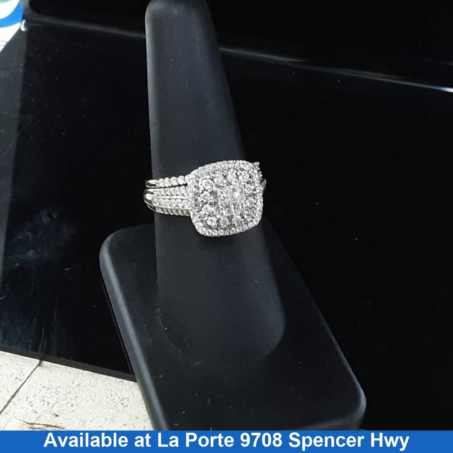 Ring - Engagement Set - White Gold 10k (.417) 4.7 grams Size 7