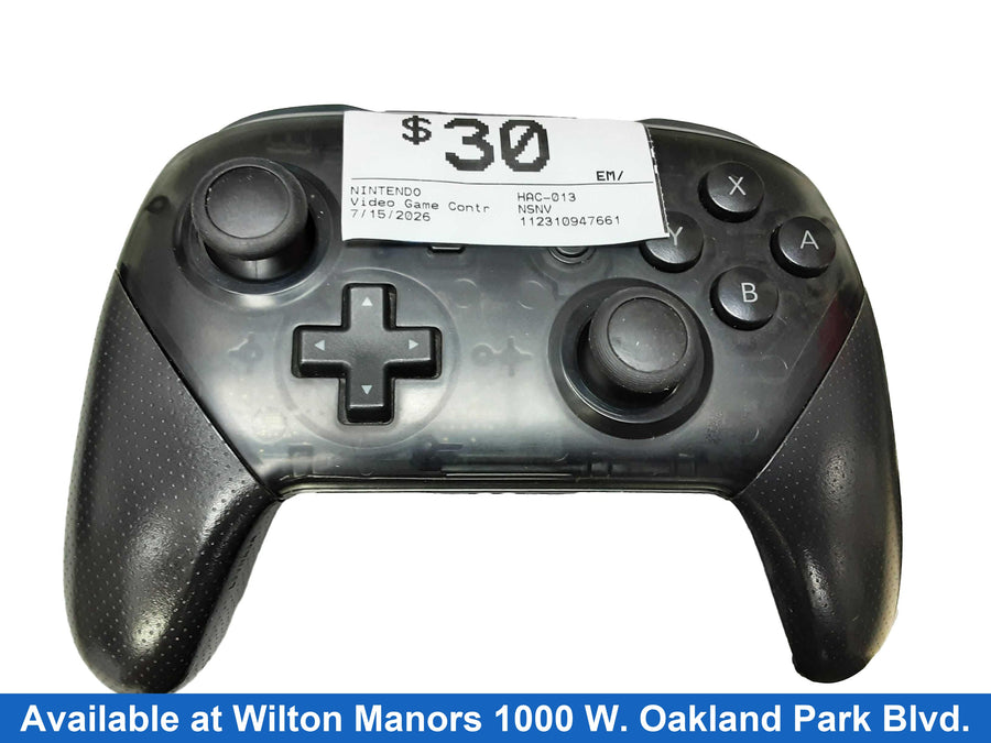 Nintendo Hac-013 Black Gaming Controller