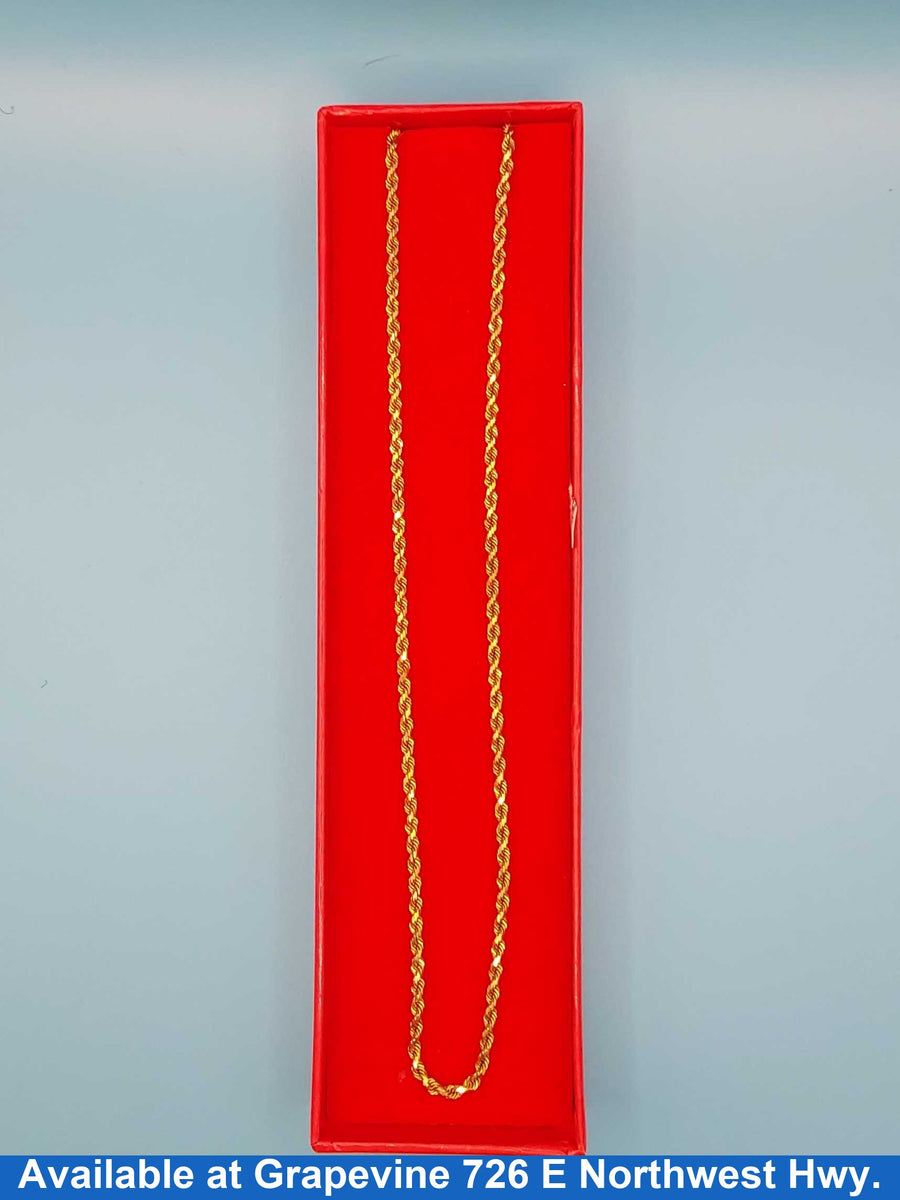 Rope Chain - Yellow Gold 10k (.417) 14.6 grams 24 inch