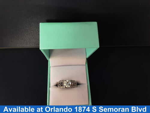 Women's Ring - Solitaire - White Gold 18k (.750) 4 grams Size 6.5
