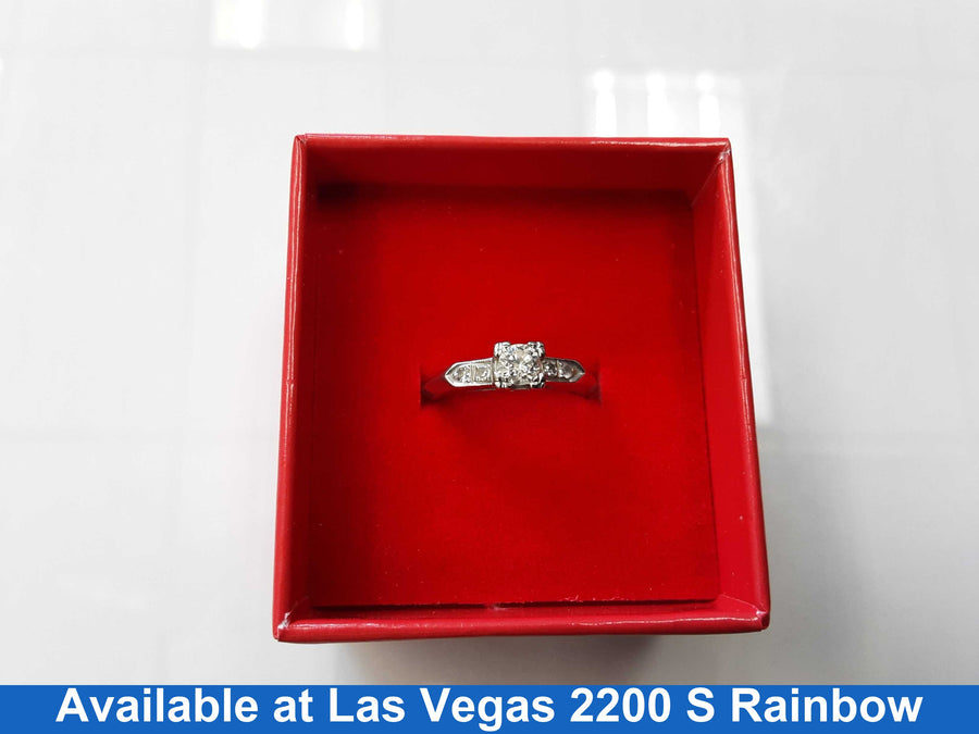 Ring - Engagement Set - White Gold 14k (.585) 3.1 grams Size 8.5