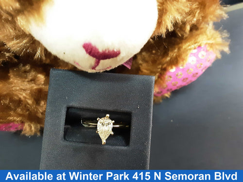 Women's Ring - Solitaire - Yellow Gold 14k (.585) 2.6 grams Size 6