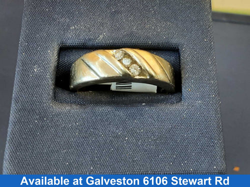 Men's Ring - White Gold 10k (.417) 7.1 grams Size 8.5