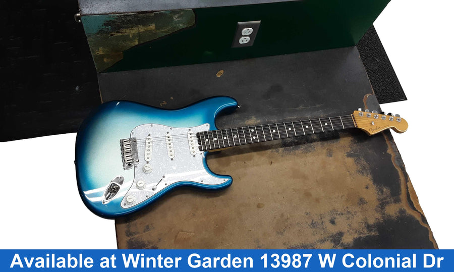 Fender American Elite Stratocaster Blue Electric Classic Guitar