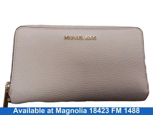 Michael Kors Large Leather Continental Wallet Blue Wallet