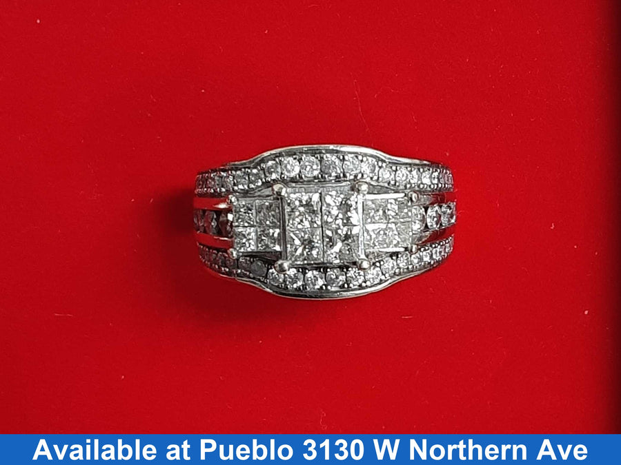 Women's Ring - White Gold 10k (.417) 8.3 grams Size 9.5