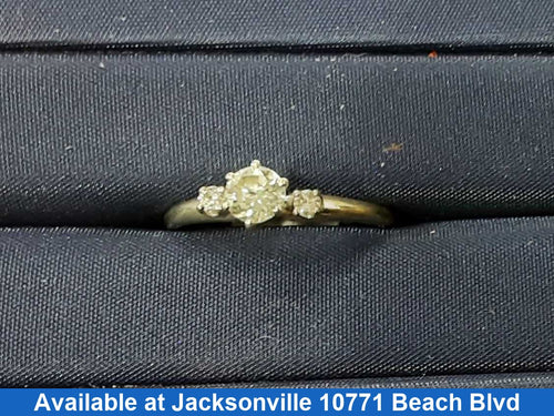 Women's Ring - Solitaire - White Gold 14k (.585) 1.8 grams Size 6
