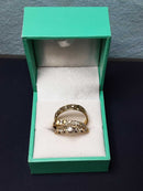 Ring - Wedding Set - Yellow Gold 14k (.585) 5.8 grams Size 9
