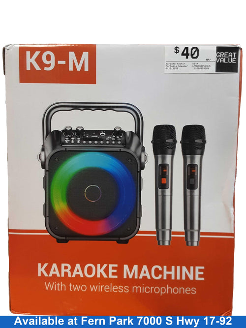 Karaoke Machine K9-m Black Portable Speaker