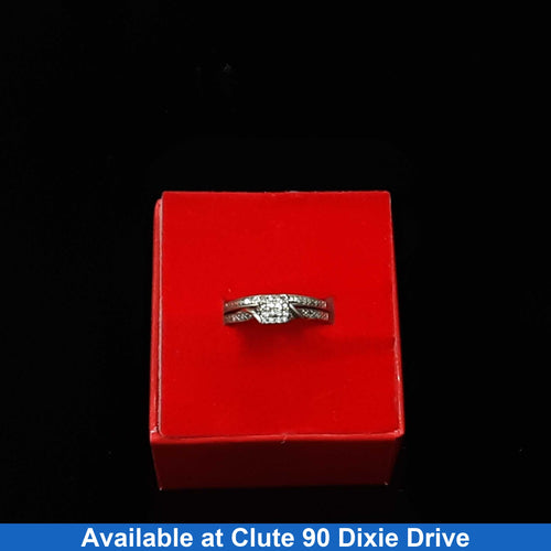 Ring - Engagement Set - White Gold 10k (.417) 3.5 grams Size 7.5