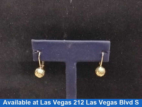 Gold Ball Earrings - Yellow Gold 14k (.585) 1.6 grams
