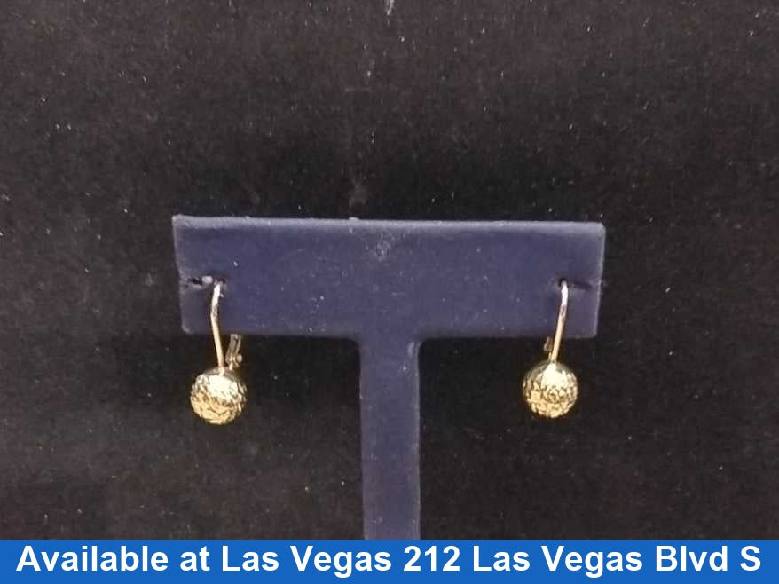 Gold Ball Earrings - Yellow Gold 14k (.585) 1.6 grams