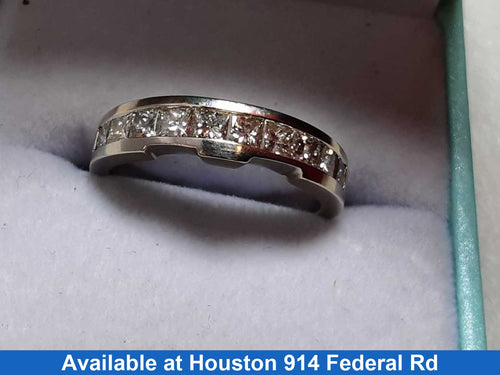 Ring - Wedding Band - White Gold 14k (.585) 4 grams Size 7