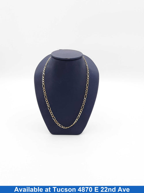 Figaro Chain - Yellow Gold 14k (.585) 7.7 grams 22 inch