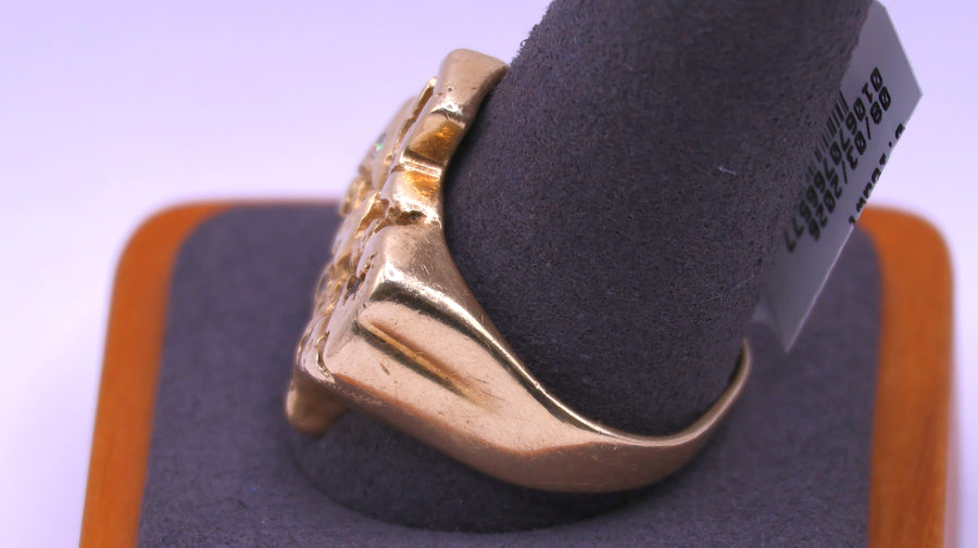Texas Ring - Yellow Gold 10k (.417) 13.4 Grams Size 12