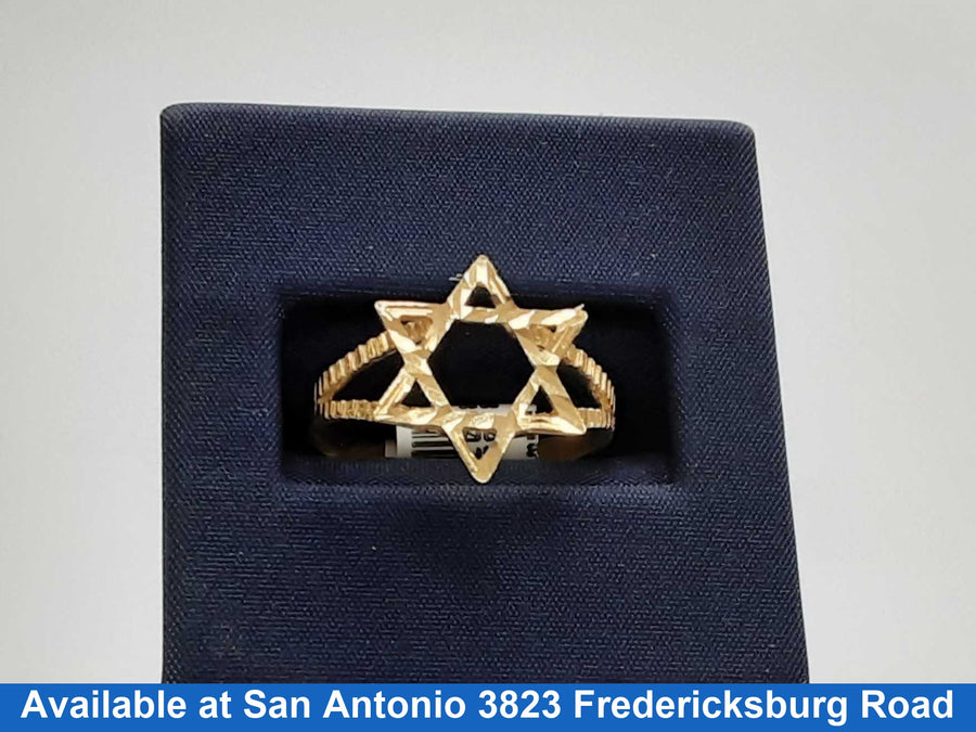Women's Star Of David - Yellow Golden Size 8.5
