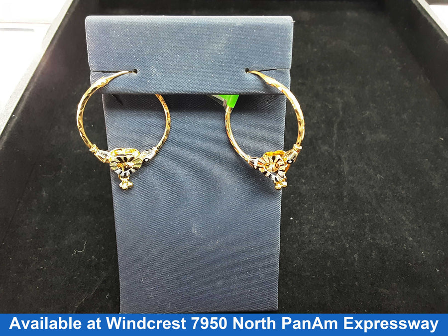 Hoop Earrings - Yellow Gold 18k (.750) 4 grams