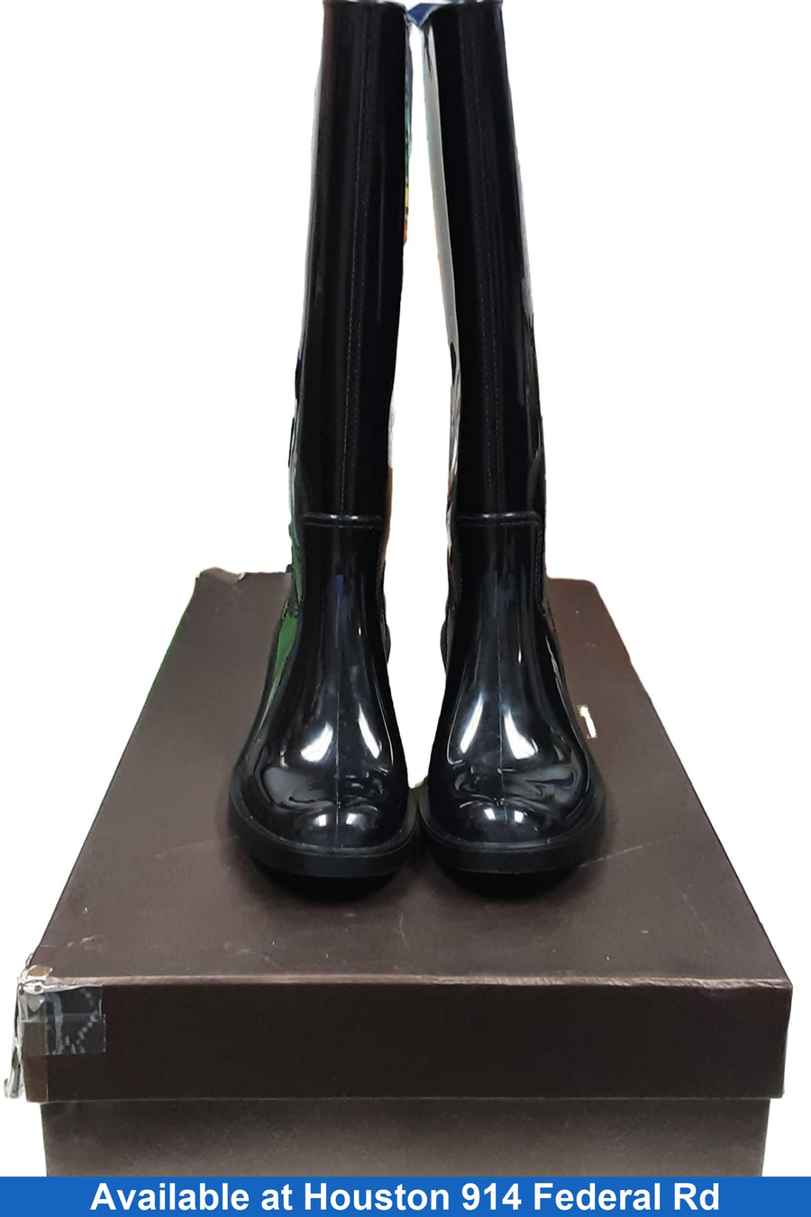 Gucci Solid Rubber Rain Boots Black