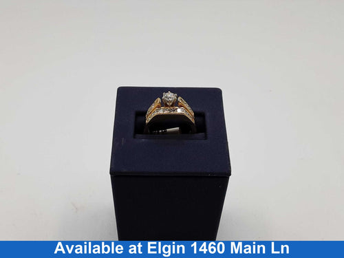 Ring - Engagement Set - Yellow Gold 18k (.750) 7.3 grams Size 5