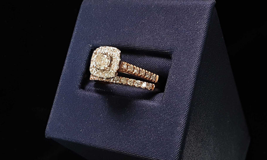 Ring - Engagement Set - Rose Gold 10k (.417) 3.9 grams Size 7