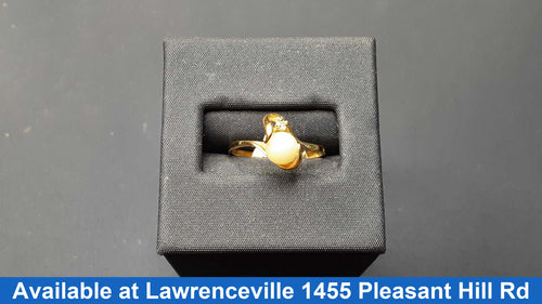 Women's Ring - Solitaire - Yellow Gold 10k (.417) 1.5 grams Size 20