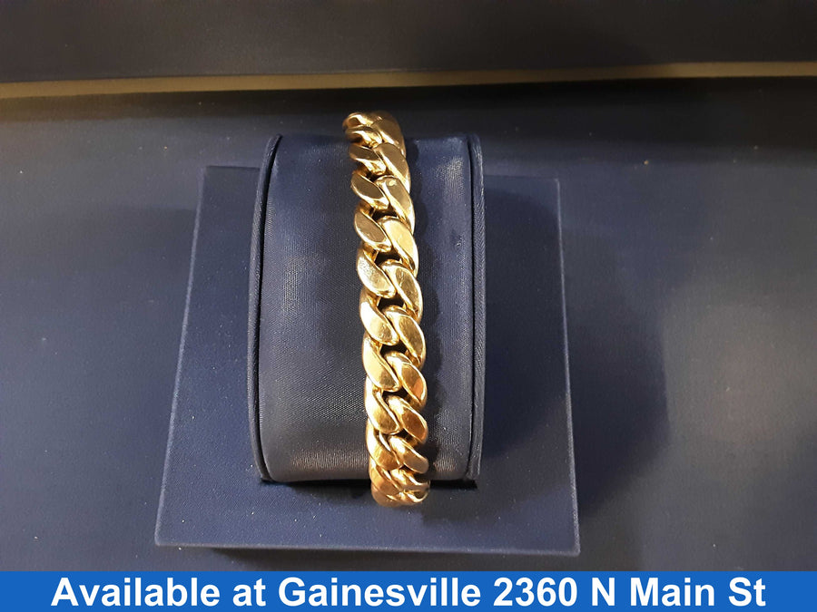 Cuban Link Bracelet - Yellow Gold 10k (.417) 28.6 grams 8 inch